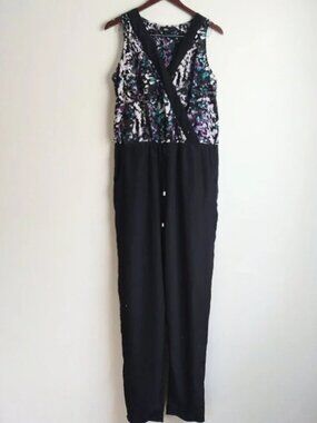 NWT Medium Mossimo black animal print jumpsuit